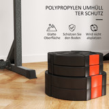 Set tegova 4 komada, 2 × 7,5 kg i 2 × 5 kg, s tri hvatišta, crni