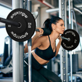 Set gumenih tegova 2 × 10 kg za olimpijsku šipku, crni