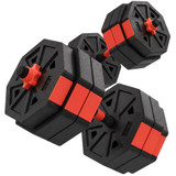 Set bučica 6 u 1, podesiv, 25 kg, crveni