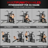 Multifunkcionalna sprava za vježbanje s tegovima 69 kg, crna