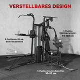 Multifunkcionalna sprava za vježbanje s tegovima 69 kg, crna