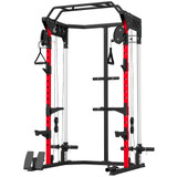 Power rack s dvostrukim podesivim sistemom kablova, crni