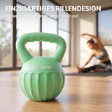 Kettlebell 10 kg punjen pijeskom, zelena