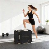 Plyo boks 3 u 1 s tri visine skoka, crni