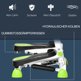 Stepper s LCD monitorom i protuklizним pedalama, zeleno-crni