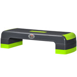 Stepper za aerobik podesive visine 10, 15 i 20 cm, siva i zelena