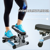 Mini stepper 2 u 1 s trakama za ruke i LCD displejem, siva