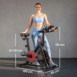 Sobni bicikl s magnetnim otporom, zamajac 8 kg, LCD ekran, crni