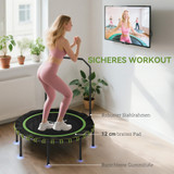 Fitness trambulina s podesivim rukohvatom, sklopiva, zelena