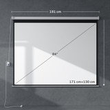 Motorizovano platno za projektor 171 × 130 cm, 84 inča, 4:3, bijelo