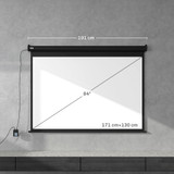Motorizirano platno za projektor 84", 4:3, 171 × 130 cm, crno