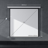 Motorizovano platno za projektor 165 × 165 cm, 1:1, bijelo