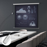 Motorizovano platno za projektor 165 × 165 cm, 1:1, bijelo