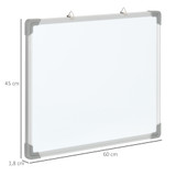 Magnetna tabla za pisanje 60 × 45 cm s 4 markera i 10 magneta, bijela
