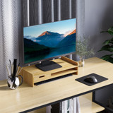 Stalak za monitor s ladicom 49 × 25,5 × 11,5 cm, prirodna boja