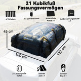 Sklopiva krovna torba za auto 594,3 L, 132 × 100 × 45 cm, crno-žuta