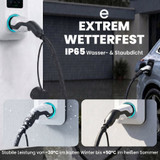 Kabel za punjenje električnih auta Tip 2, 11 kW, 5 m, crno-bijeli
