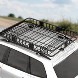 Krovni nosač za auto, metalna korpa 162 × 99 × 16 cm, crni