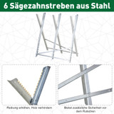 Sklopivi kozlić za piljenje ogrjevnog drva 83 × 83 × 79 cm, srebrni