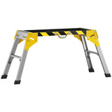 Sklopiva aluminijska radna platforma do 150 kg 110 × 32 × 50 cm, crna