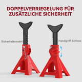 Set od 2 podupirača za vozilo nosivosti 3 t, podesivi 29–41,8 cm, crveni