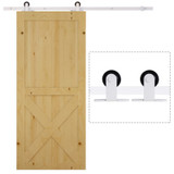 Set okova za klizna vrata sa šinom 183 cm, bijeli