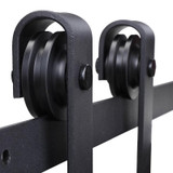 Set okova za klizna vrata 200 cm, nosivost 100 kg, crni