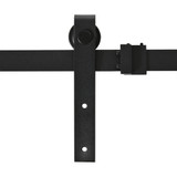 Set okova za klizna vrata 183 cm, za dvokrilna vrata, crni
