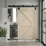 Set okova za klizna vrata 183 cm, nosivost 200 kg, crni
