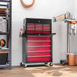 Kolica za alat s 14 ladica 76 × 33 × 75 cm, crvena
