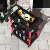 Kolica za alat s 3 police 83 × 43 × 97 cm, crvena