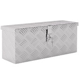 Aluminijska kutija za alat s bravom 50 × 15,5 × 20,5 cm, srebrna
