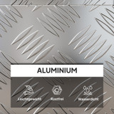 Aluminijska kutija za alat s bravom 50 × 15,5 × 20,5 cm, srebrna