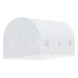 Plastenik s metalnim okvirom 445 × 200 × 200 cm, bijeli