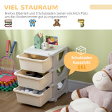 Dječiji organizator s 3 velike ladice 37 × 37 × 56,5 cm, krem bijeli