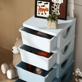 Organizator za igračke s 4 ladice 37 × 37 × 76 cm, plavi