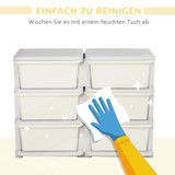 Organizator za dječije igračke s ladicama 75 × 37 × 56,5 cm, krem bijeli