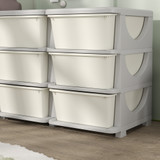 Organizator za dječije igračke s ladicama 75 × 37 × 56,5 cm, krem bijeli