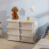 Organizator za dječije igračke s ladicama 75 × 37 × 56,5 cm, krem bijeli