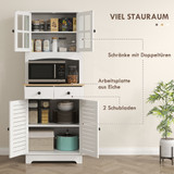 Kuhinjski ormar sa staklenim vratima i 2 ladice 68 × 39,5 × 170 cm, bijela