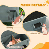 Vanjska kućica za mačke 85 × 50 × 68,5 cm, tamnosiva