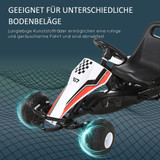 Dječiji go-kart na pedale s podesivim sjedištem i ručnom kočnicom, bijeli