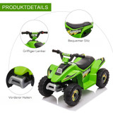 Dječiji električni quad 6 V, naprijed i nazad, zeleni