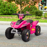 Dječiji električni quad 6 V, s vožnjom naprijed i nazad, roze
