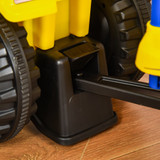 Dječiji traktor guralica s prikolicom i trubom, žuti