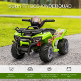 Dječiji električni quad 6V s muzikom, zeleni