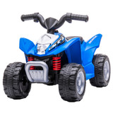 Dječiji električni quad s LED svjetlom i sirenom, plavi