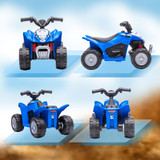 Dječiji električni quad s LED svjetlom i sirenom, plavi
