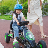 Dječiji karting na pedale, podesivo sjedište, zeleno-crni