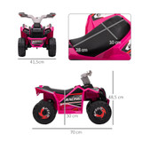 Dječiji električni quad s vožnjom naprijed i nazad, za 18–36 mjeseci, roza